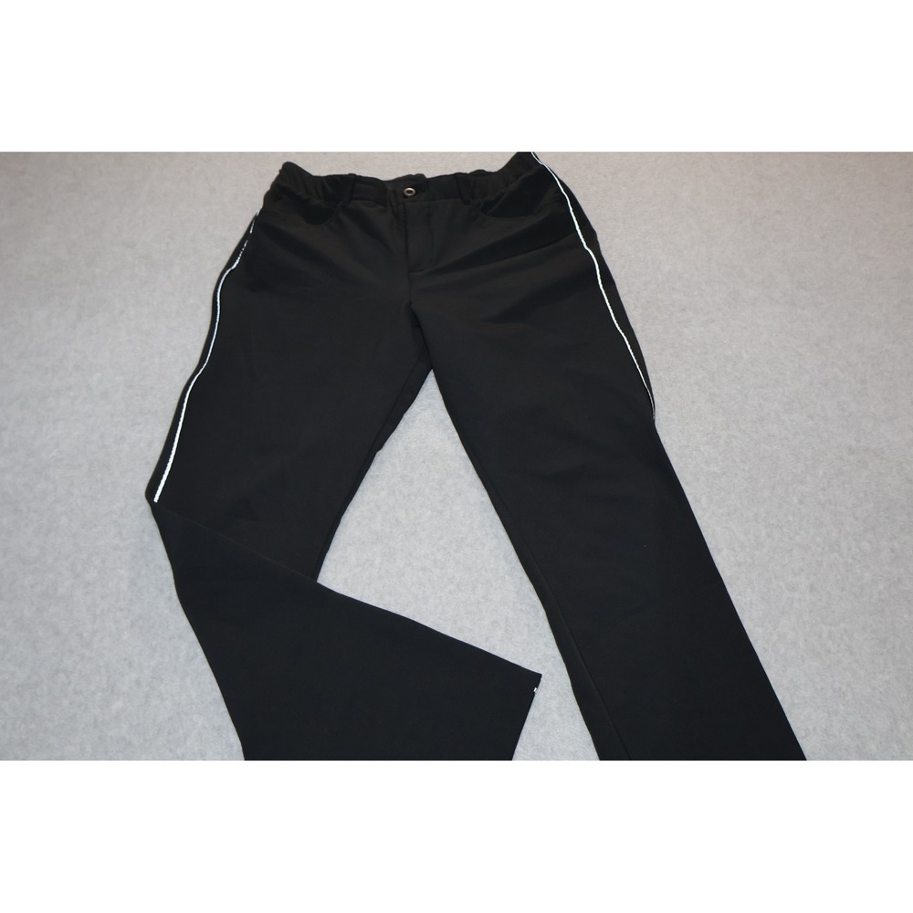 Under Armour Golf Pants Womens 8 Black Side Stripe Performance Trousers Travel